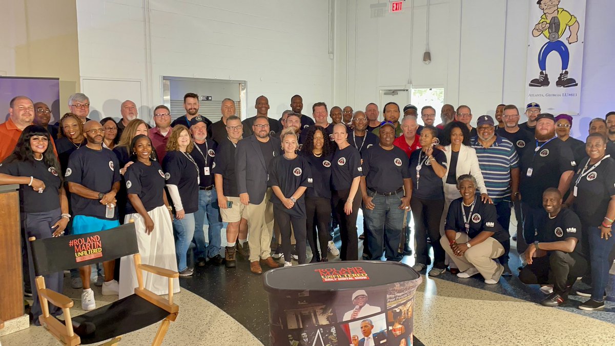 IAM_Union's tweet photo. 👏🏽👏🏽 A huge thank you to @rolandsmartin for hosting an incredible discussion on #RolandMartinUnfiltered about @IAM_DeltaRamp Workers’ fight for a free and fair union election at @Delta  #1u #OrganizeAndFly #UnionStrong https://t.co/fmiNxfbZfC