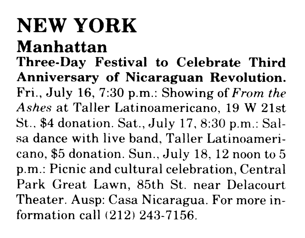 42 years ago today, John &amp; John played their first public show at a Sandinista rally in Central Park, where they were introduced as "El Grupo De Rock And Roll." Songs performed included Cabbagetown, Penguine and an early version of Space Suit. 

Read more: tmbw.net/wiki/Shows/198…