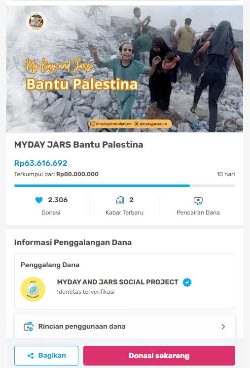 <a href="/nanndd/">nand</a> <a href="/akunyakul/">yakul</a> <a href="/mydayxtra/">XMD</a> <a href="/MyDayLampung/">MYDAY LAMPUNG</a> <a href="/mydaybatam/">My Day Batam</a> <a href="/my_daybogor/">MyDayBogor | Cek Pin📍</a> <a href="/myday_jakarta/">Myday Jakarta</a> <a href="/harureul_co/">𝐦𝐢𝐧𝐡𝐚𝐫𝐮</a> <a href="/mydaybandung/">My Day Bandung</a> <a href="/mydaymalang/">My Day Malang</a> <a href="/mydaymakassar/">My Day Makassar</a> <a href="/90HaruKilogram/">90's Haru Kilogram</a> <a href="/mydaymedan/">My Day Medan</a> <a href="/GyulaliJaeruk/">d h i l s</a> <a href="/caleridula/">Dear케이 ☀️</a> <a href="/flowerybob/">мυту 🧸</a> <a href="/apeachnuna/">tika ♔ 3️⃣0️⃣</a> <a href="/cindyzky_/">cindy✨</a> <a href="/DAY6TradingINA/">DAY6 TRADING INA</a> <a href="/dearmyd4y12/">Dearmyday12 🇮🇩</a> <a href="/MyDayMusician/">My Day Musician 📌</a> JUM'AT MUBARAK

#myday dan #jars, karena kondisi di Palestina yang hingga saat ini masih terus digempur tiada henti sejak Oktober, jadi donasi untuk palestina masih kita buka ya.

Berkah selalu, semuanya
kitabisa.com/campaign/myday…