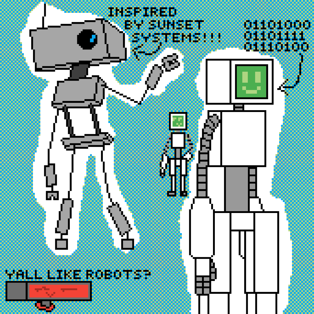 Phantom_B0i's tweet image. yall like robots?
#art #pixelart #robotart #ocart #pixelartist