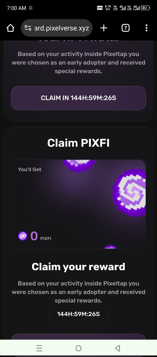 MahmadAshiq1's tweet photo. @Mohsin_71 @pixelverse_xyz @ton_blockchain @telegram @keeper_wallet @bitgetglobal @BitgetWallet @BingXOfficial Mohsin bhai why 0 PIXFI shown there? https://t.co/fzwbXrgmvF