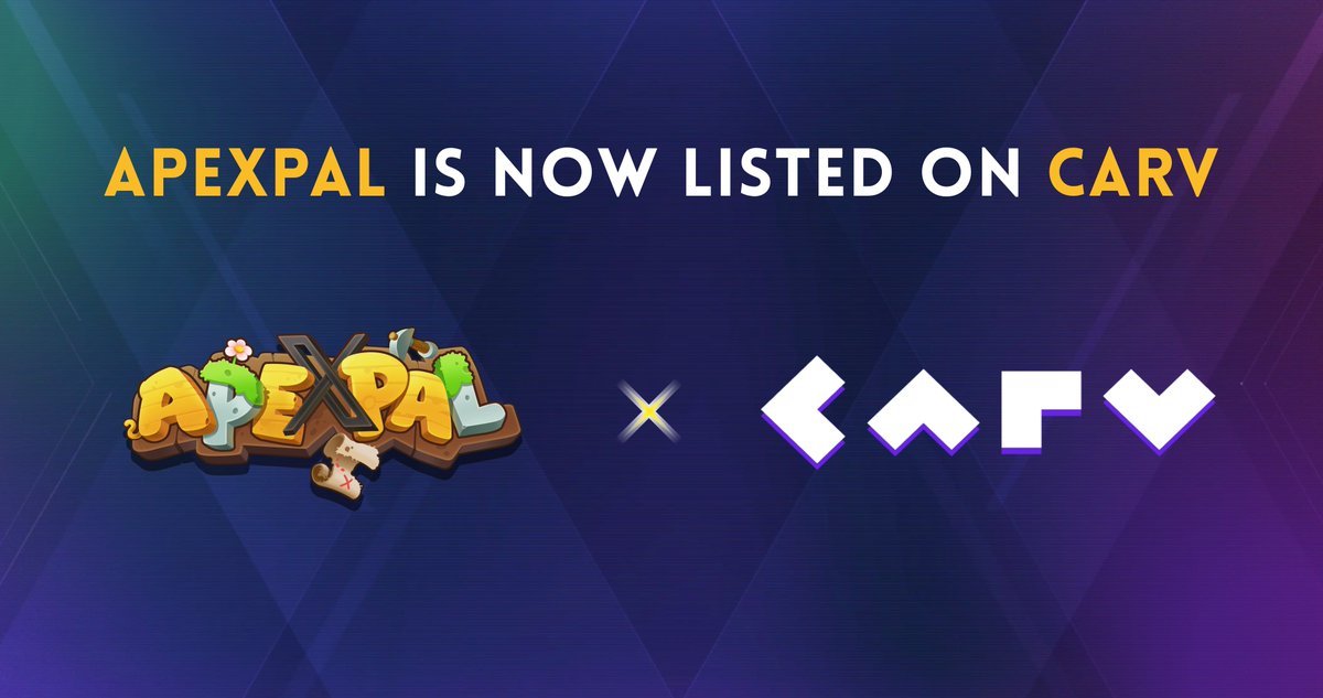 ApeXpal is now listed on CARV ! 🎉 
Get ready for generous launch airdrop events - you won't want to miss this! 🎁 
 Learn more and join the excitement: play.carv.io/games/carv_ape…
