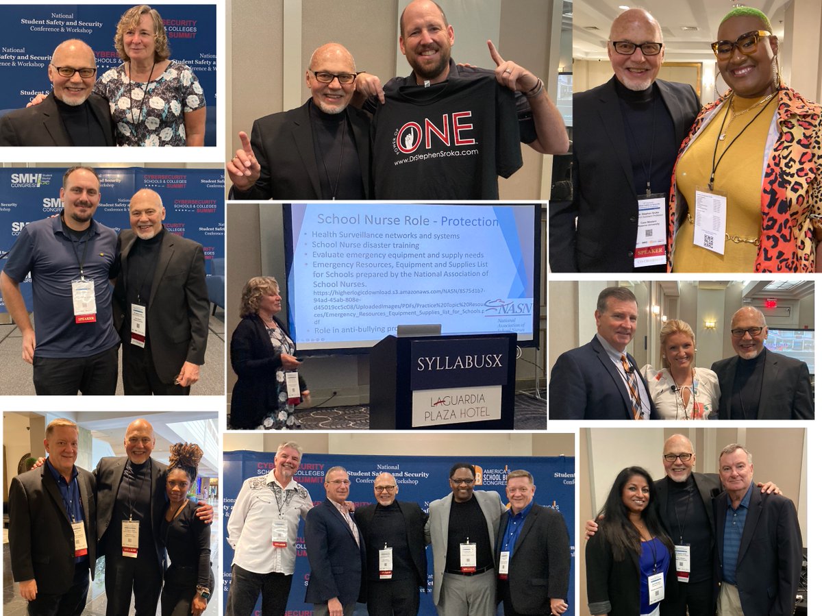 drstephensroka's tweet photo. 2nd day at the National School Safety Conference in New York City.
Shout out to @schoolnurses who should be part of the school safety team.
So many great sessions. So little time.
#NSSSC https://t.co/ujgI782RLP