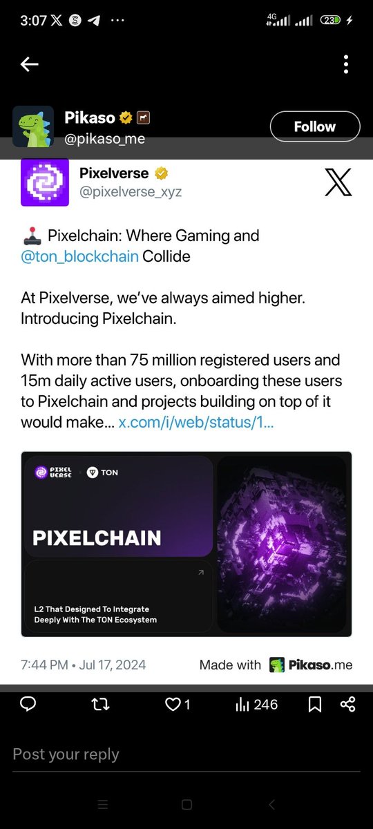 Maverick148695's tweet photo. @pixelverse_xyz @ton_blockchain #Pixerverse #PIXELCHAIN #PIXFI https://t.co/vGfbToleB8