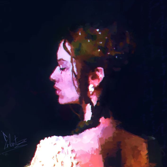 Here's one piece, created while exploring new brush techniques and color studies. 🖍️🖌️

#art  #colorstudy #artpractice #2D #digitalart