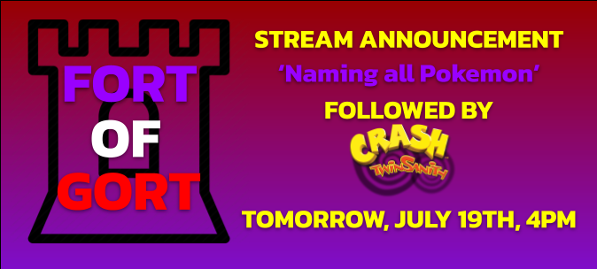 FortofGort's tweet photo. Stream tomorrow! Gonna be showcase my completely pointless skill and then hoping to finish off Crash Twinsanity from the 24 hour stream! https://t.co/VWLEbAgIDx