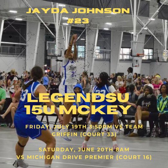 jaydabball's tweet photo. Some highlights from the last couple tournaments and the first two games of this weekend’s schedule. Let’s go! 💙💛🏀 @Legends_Bball @BryceMcKey https://t.co/7TueX4J0gQ