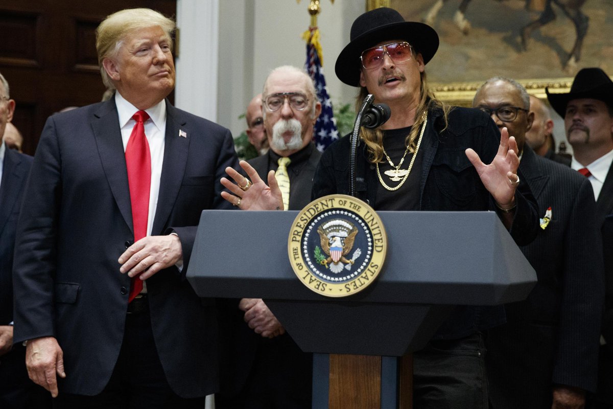i wish kid rock was just a talentless entertainer, but he's not. the kid has oval office access under trump.