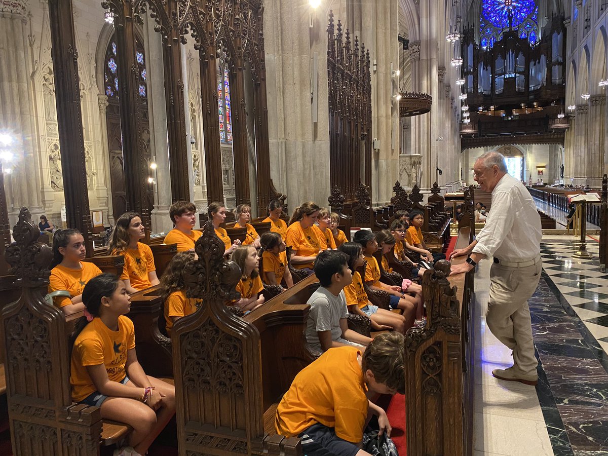 Today, students from the summer camp at St. Ignatius of Loyola School in Manhattan toured <a href="/StPatsNYC/">StPatsNYC</a> with their teachers and a great guide. They learned a great deal about the history of the Cathedral.