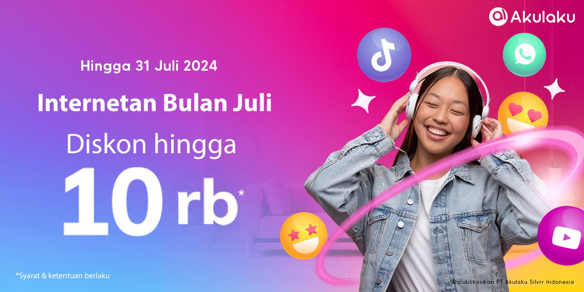 akulakuID's tweet photo. AWAS KETINGGALAN✋🏻⚠️
DISKON HINGGA 10RB Freedom Internet dari Tri masih ada lagiii🤩💸
Klik sekarang >> https://t.co/Wz3gb0fzQd
#PromoVirtual #PromoTri #GilaDiskon #PromoSeru #AkulakuIndonesia https://t.co/I1CkiwufcF