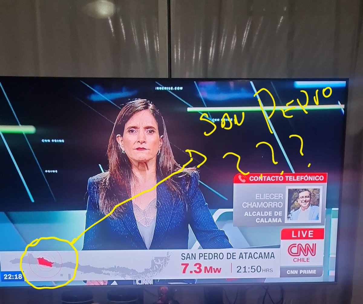 Cris_Patricia20's tweet photo. #temblor Por favor que alguien le avise a @CNNChile que San Pedro de Atacama queda en la región de #Antofagasta y no de Atacama https://t.co/LOn2OtSF1h