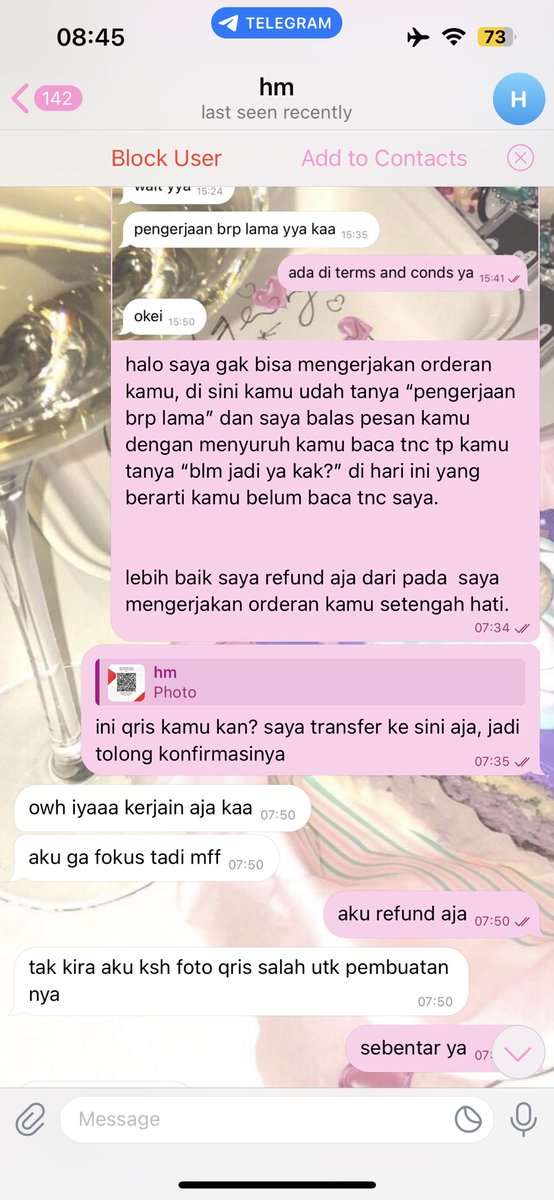 musehaute's tweet photo. berawal dari nolak ngerjain orderan dia, berakhir kena teror satu komplotannya sampe ngatain begitu. capek loh jadi seller yang udah menyediakan SnK untuk dibaca, tapi malah dianggurin. aku dah kasih tau baca tnc, tapi masih ditanya hal yang sama, padahal dia udah jawab “okei”. https://t.co/47pdQ89I8J