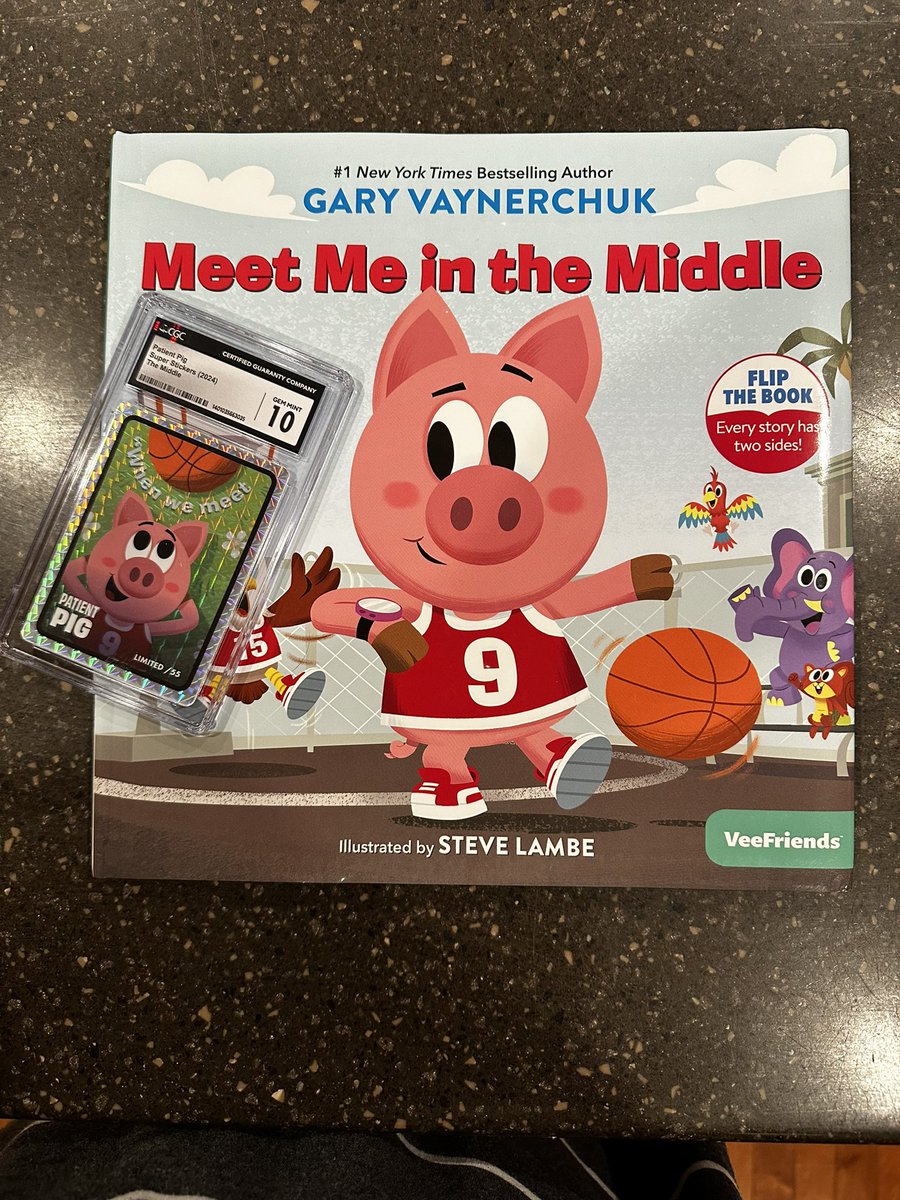 spezoinks's tweet image. Received my preorder “Meet me in the Middle” @veefriends  book and pulled a Mint 10 Sticker to go with it. Great stuff @garyvee , Clever way to lay out a Kids book with a great message. Recommend for all! #veefriends #GaryVee #meetmeinthemiddle