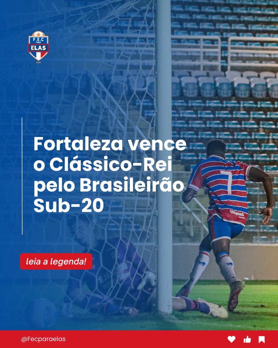 fecparaelas's tweet photo. VENCEMOS O CLÁSSICO! ✅🦁

Na noite desta quinta-feira (18), o Fortaleza enfrentou o Ceará pelo Clássico-Rei do Brasileirão Sub-20 e saiu vitorioso pelo placar de 3x1. Com o resultado o Leãozinho chegou aos 26 pontos e a 3° posição da competição nacional.

📸 Leonardo Moreira https://t.co/83capLWX1I