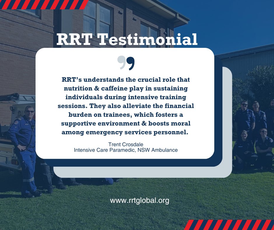 RRT provide essential support to emergency service teams in high-pressure environments, allowing them to focus on what truly matters. #rrtcares