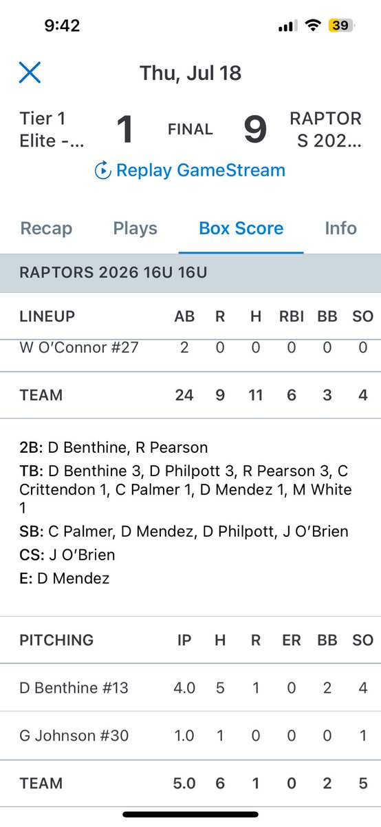 DrewBenthine's tweet photo. Another quality start today. Went 4 innings 5 h 1 r 0 er 2 bb 5 so. Also went 2-3 at the plate with a double and 3 rbis. @TPHSTitans @bsf_pitching @BUncommitted https://t.co/vimg5PiA9v