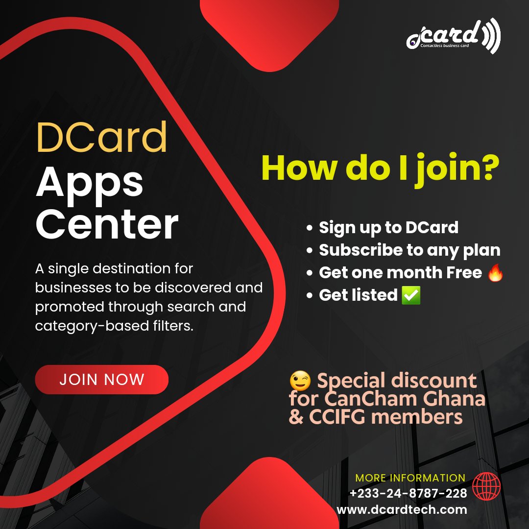 DcardAfrica's tweet photo. Ready to take your #business to new #heights? Getting listed is easy:
Sign up to #DCard.
Pick your plan—we've got the perfect fit for your business needs.
Start reaping the #benefits of DCard immediately with our one-month free trial.
Ready to unlock your full #potential? https://t.co/1bAWn4AHtI