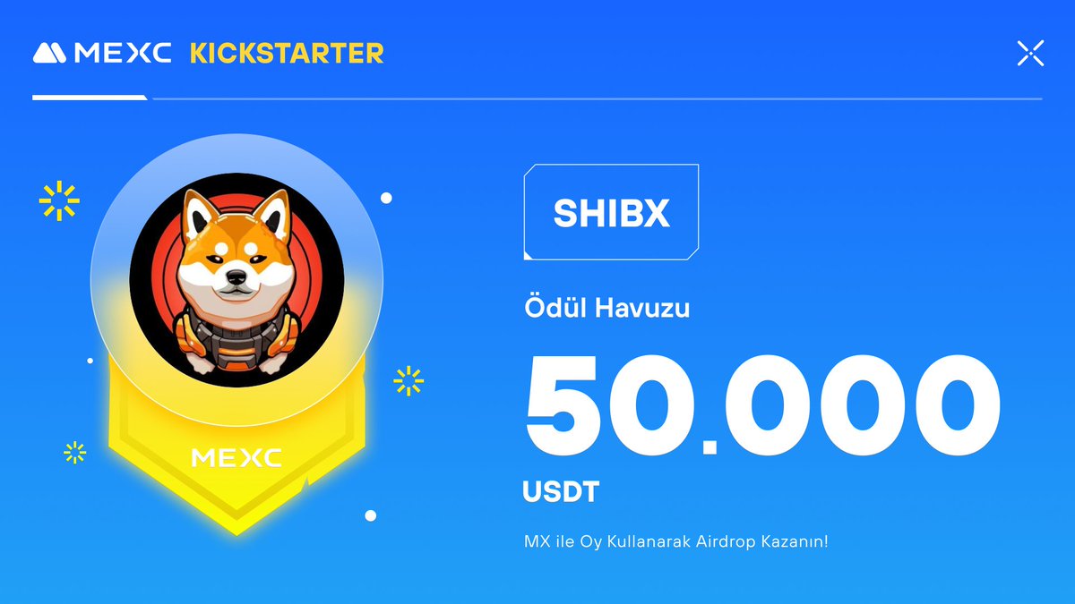 🚀 #MEXCKickstarter - <a href="/SHIBX_Brown/">SHIBX</a> $SHIBX Projesi için Oy Kullanın, 50.000 $USDT Airdrop Kazanın! 

🗳️ Oylama Tarihi: 19 Temmuz 2024 14.00 - 20 Temmuz 2024 13.50

📌 Ayrıntılar: mexctr.info/4cD7dPH

#MEXCTürkiye #MXToken #MX #BTC