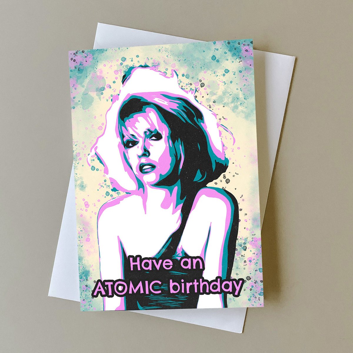 squeakie's tweet photo. Debbie Harry Birthday card, Blondie Greetings Card, Debbie Harry fan Gift, Atomic Birthday, New Wave card, Punk rock card, Pop art card https://t.co/S7MS40HfQL #greetingcards #newWave #giftideas #popCulture #wallArt #DebbieHarryCard https://t.co/p3RUO3Dasa