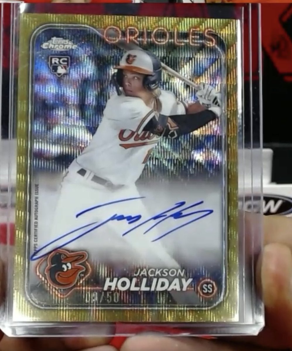 lukescardsTN's tweet photo. Hot an absolute monster on @fanaticslive with @SCN_Pod
One case of @Orioles and boom Jackson Holliday gold /50 auto!
#thehobby #sportscards #topps #fanatics #orioles #cardcollector #nonesense https://t.co/2H8UcflNCv