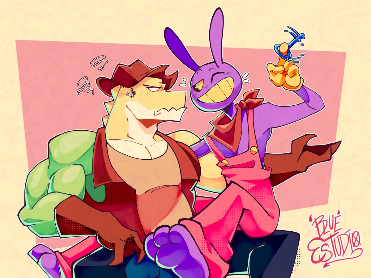 EstudioBlue's tweet photo. BunnyGummy 🐊💕🐇

#TheAmazingDigitalCircus #TADC #tadcfanart #jax #Gummigoo #ship (?) https://t.co/q1FvgOQ7By