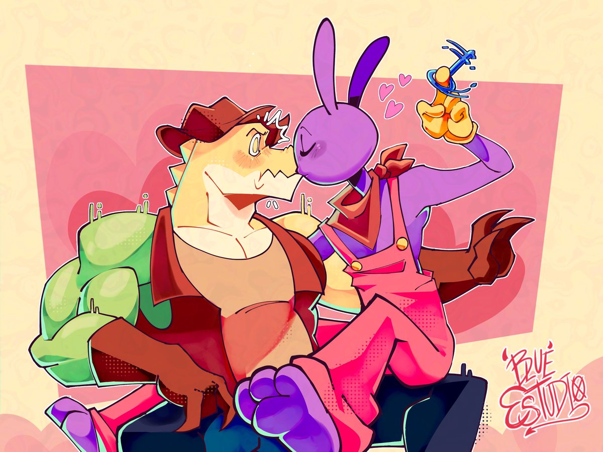 EstudioBlue's tweet photo. BunnyGummy 🐊💕🐇

#TheAmazingDigitalCircus #TADC #tadcfanart #jax #Gummigoo #ship (?) https://t.co/q1FvgOQ7By