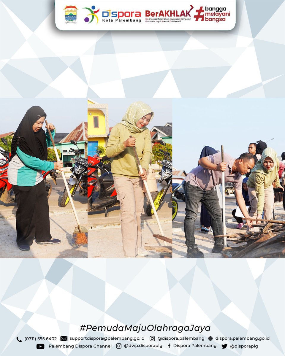 disporaplg's tweet photo. Gotong Royong Jumat Bersih Tingkat Kecamatan Jajaran Dispora Kota Palembang.

19 Juli 2024 | Kec. Seberang Ulu 1 l, Jl. Walikota H.Husni RT 028 RW 007

#DisporaKotaPalembang
#PemudaMajuOlahragaJaya https://t.co/BHIG8ctjIY
