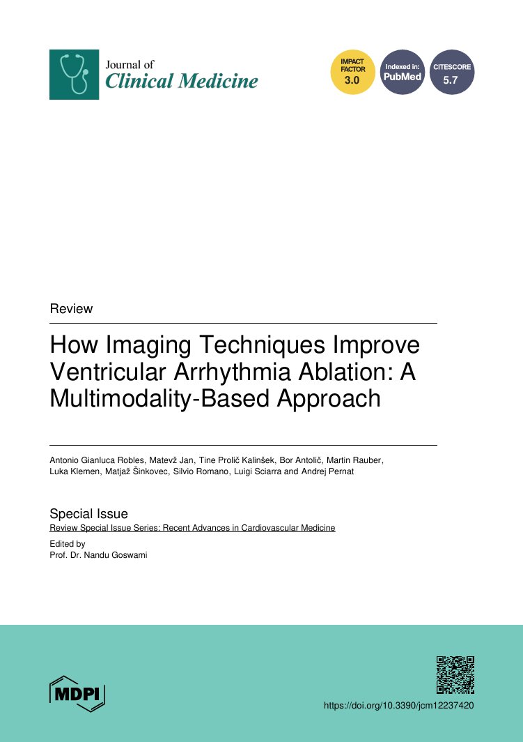sibyldai's tweet photo. 📢Call For Reading @JCM_MDPI:
📋How Imaging Techniques Improve Ventricular Arrhythmia Ablation: A Multimodality-Based Approach
🖊️By Antonio Gianluca Robles, et al.
🔗Link: https://t.co/F7vsgyrqVA

#mdpijcm
#ventriculartachycardia
#intracardiacechography
#electroanatomicmapping https://t.co/JP46kuo8Qs