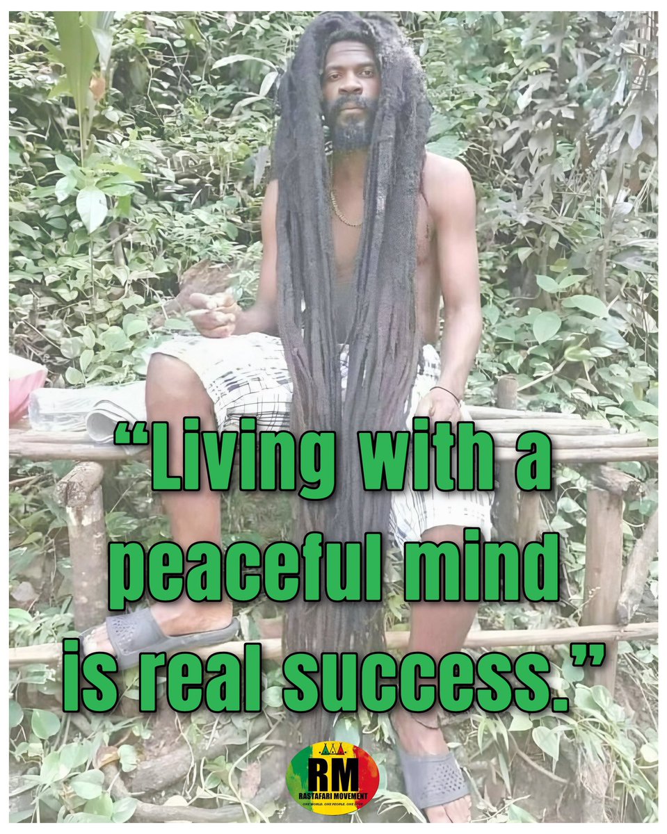 RastafariM's tweet photo. “Living with a peaceful mind is real success.” 💚💛♥️ https://t.co/fadDjK9jbS