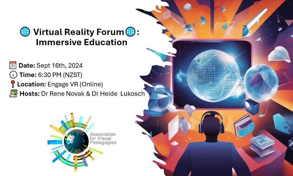 Join us to explore the immersive possibilities of education in VR! Open to researchers, academics, students, VR enthusiasts, and industry professionals. visualpedagogies.com/2024-seminar-s…

#VirtualReality #VR #EdTech #Innovation #ImmersiveLearning #TechInEducation
#VRGaming  #VRCommunity