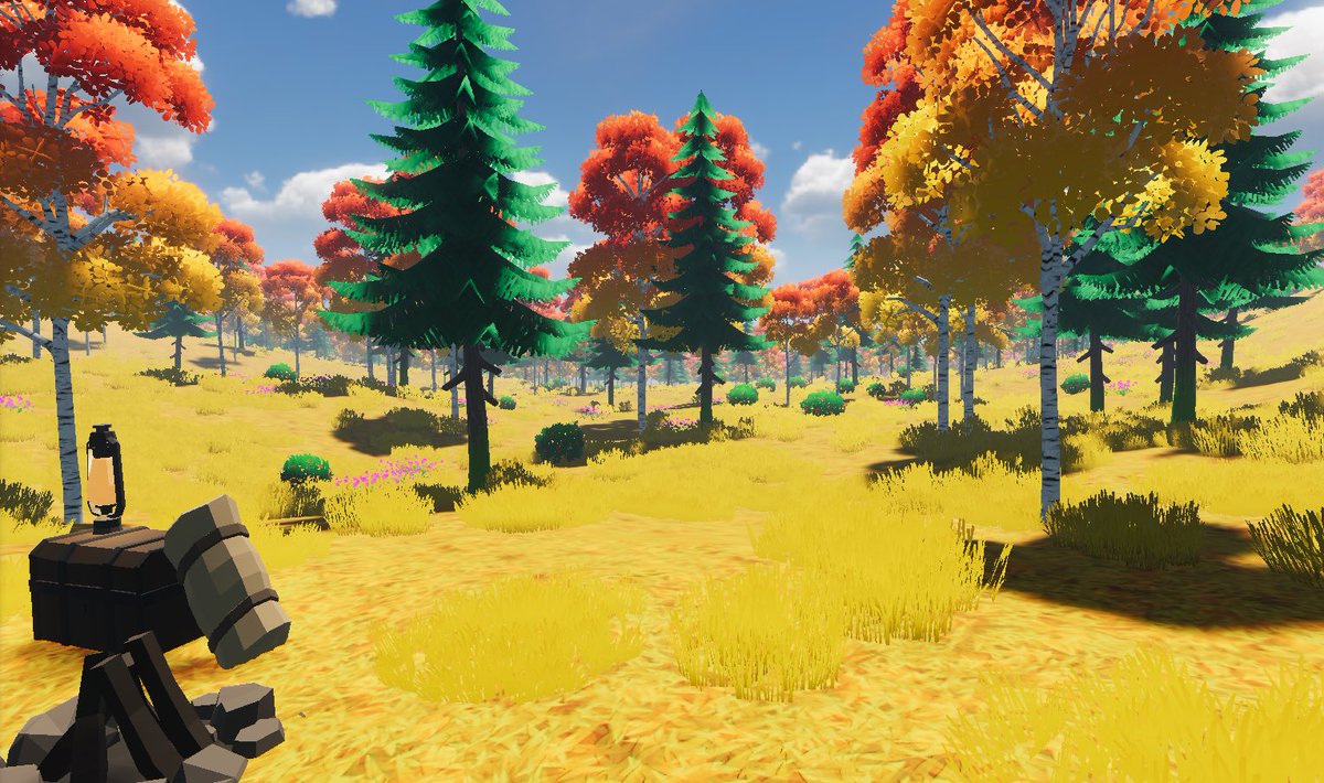 Forest exploration scene - fall/autumn coloring mode! 🍁 #indiedev #indiegames