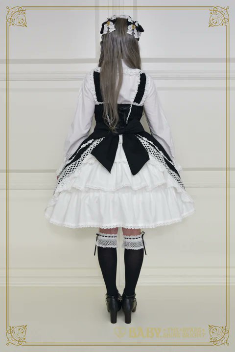 BABY新作情報】シャーリングプリンセスジャンパースカート¥37,180黒