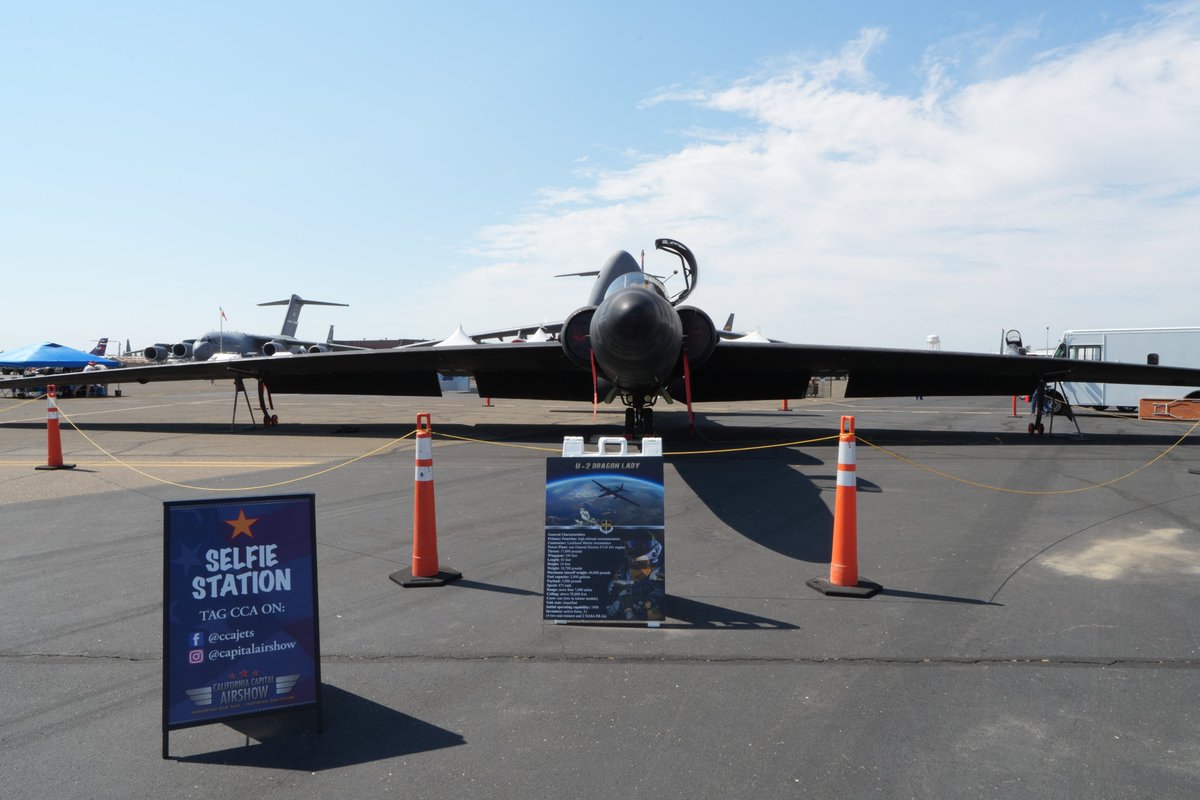 junchan1200's tweet photo. 初日にデモ飛行したU-2 Dragon Ladyは2日目は地上展示されていました😌
#空活 #U2 #U_2 #DragonLady #USAF #USairforce #Sacramento #CCA #CCA2024 #CaliforniaCapitalAirshow #Airshow https://t.co/FbiVte3bbR