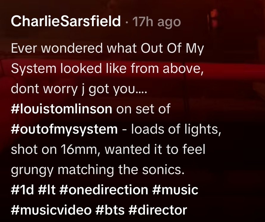 OT5loveupdate's tweet image. 💙 We love getting glimpses of how things happen behind the scenes. This is a birds eye view looking down at the filming of Louis Tomlinson mv for Out Of My System. 😎🎶

#LouisTomlinson #FaithInTheFuture #OutOfMySystem #bts

📹 charliesarsfield tik tok