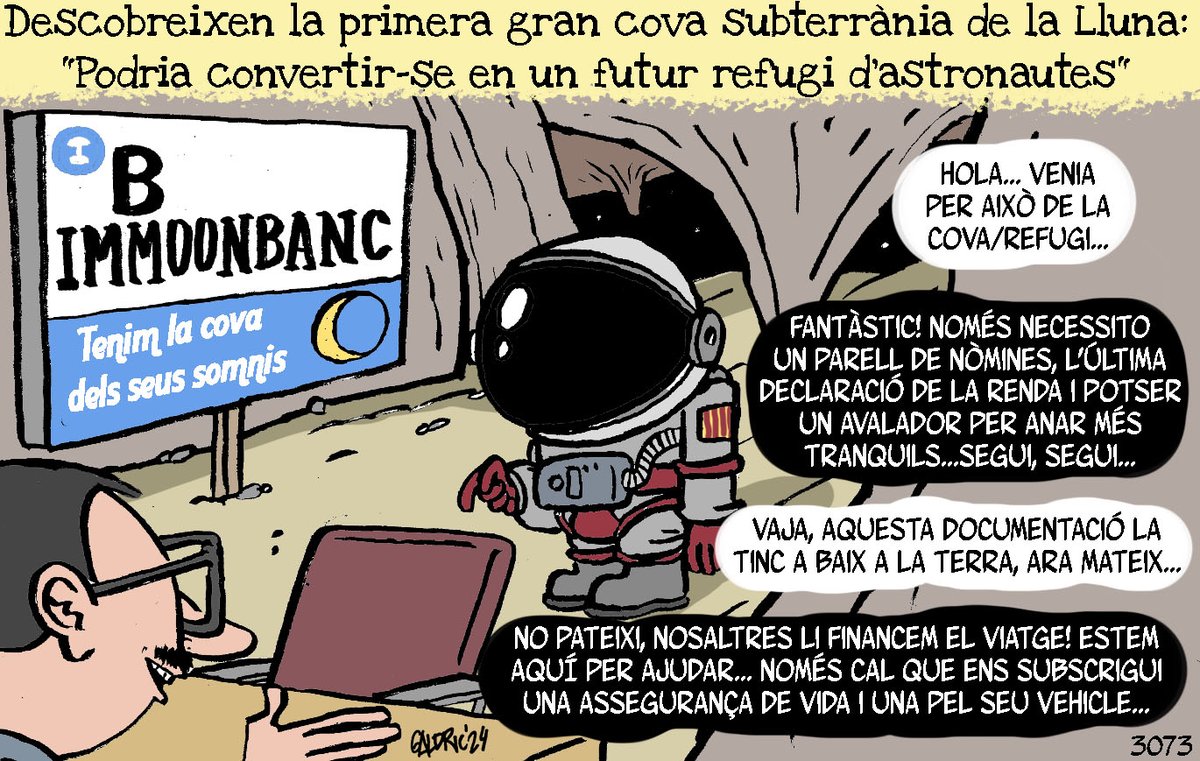 Molaria que en arribar a la cova, hi hagués selenites arrancapolles que s'acarnissessin amb els que (de segur) posaran les condicions per accedir a aquest habitatge. La banca avui és pur terrorisme de "guante blanco" beneit per un sistema col.lapsat! estem acorralats, acabats!