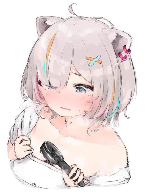#ししらーと 暑さに敗北したほわいとらいおん 