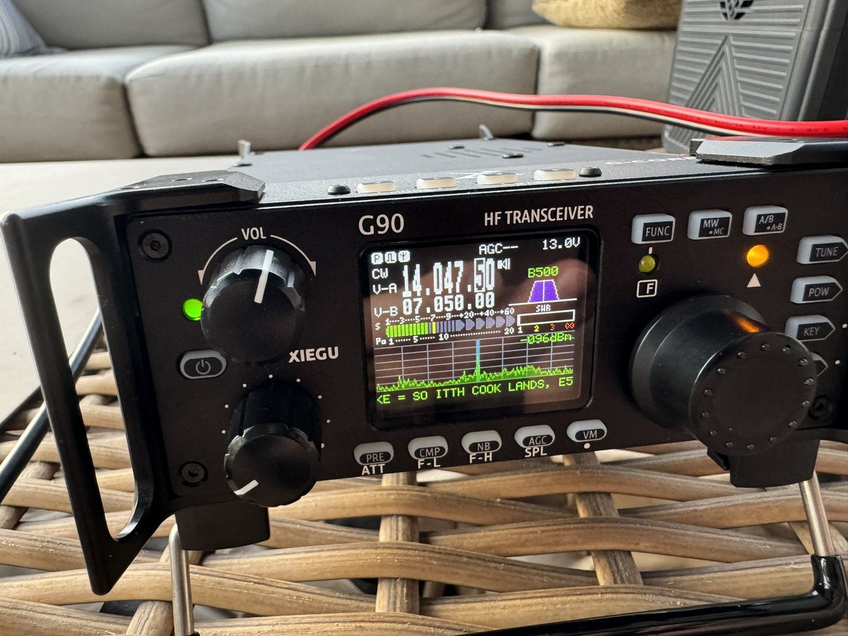 darron's tweet photo. Damn you @Brushbeater I’m hooked.

This is an expensive skill to learn.

But I was able to put a few things together and found some CW signals on 20M with my G90.

I really enjoyed the training earlier this year. Thanks to you and @DolioJ I learned a ton.

#meatspace #gotrain https://t.co/oQMpJ4EPQY