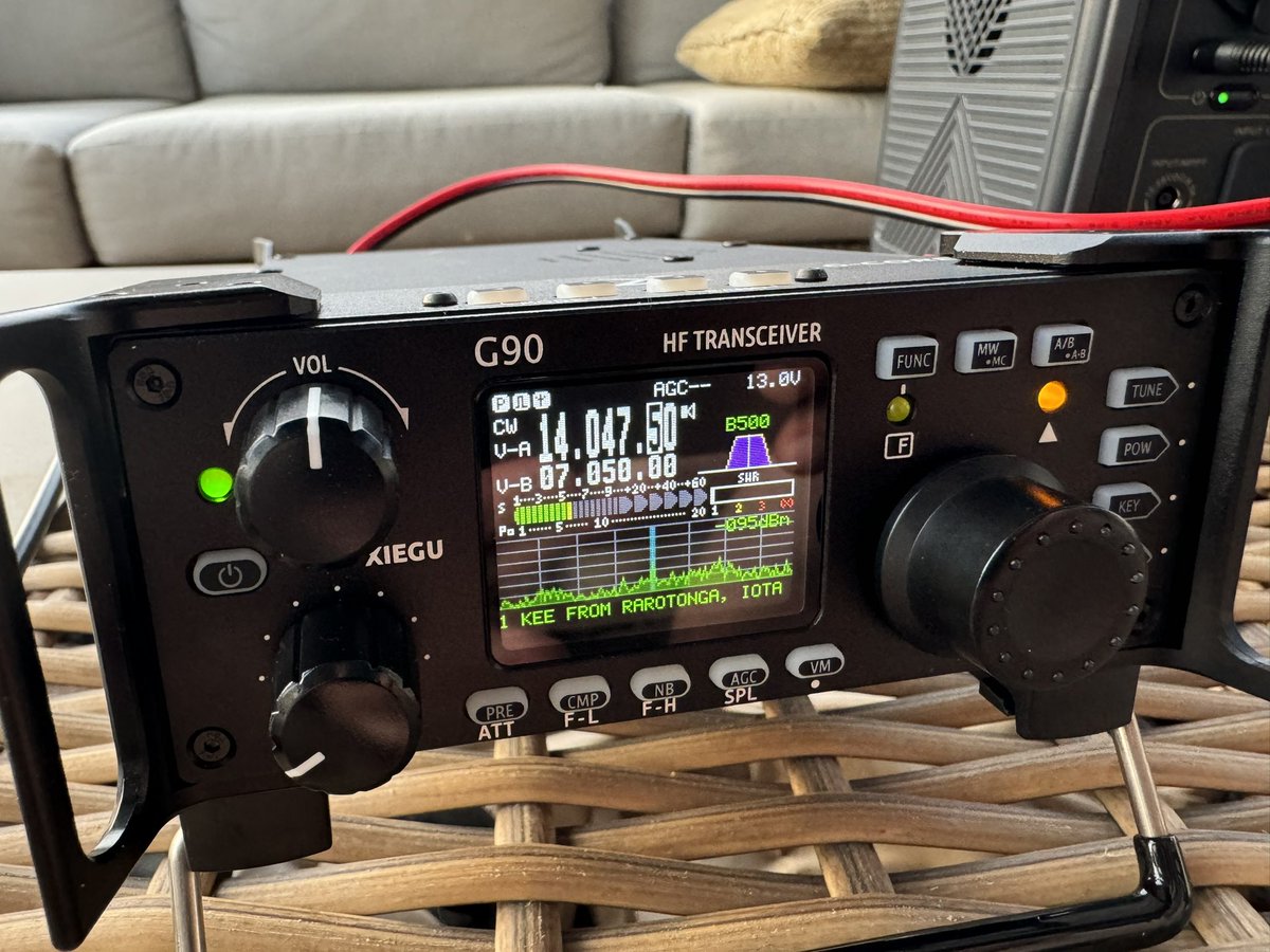 darron's tweet photo. Damn you @Brushbeater I’m hooked.

This is an expensive skill to learn.

But I was able to put a few things together and found some CW signals on 20M with my G90.

I really enjoyed the training earlier this year. Thanks to you and @DolioJ I learned a ton.

#meatspace #gotrain https://t.co/oQMpJ4EPQY