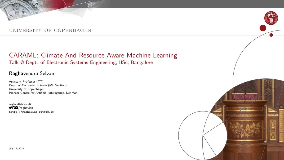 raghavian's tweet image. Will be giving a talk at @iiscbangalore  later today, with hopes of setting up collaborations related to my ongoing research.
#EfficientML #Sustainable #ArtificialIntelligence