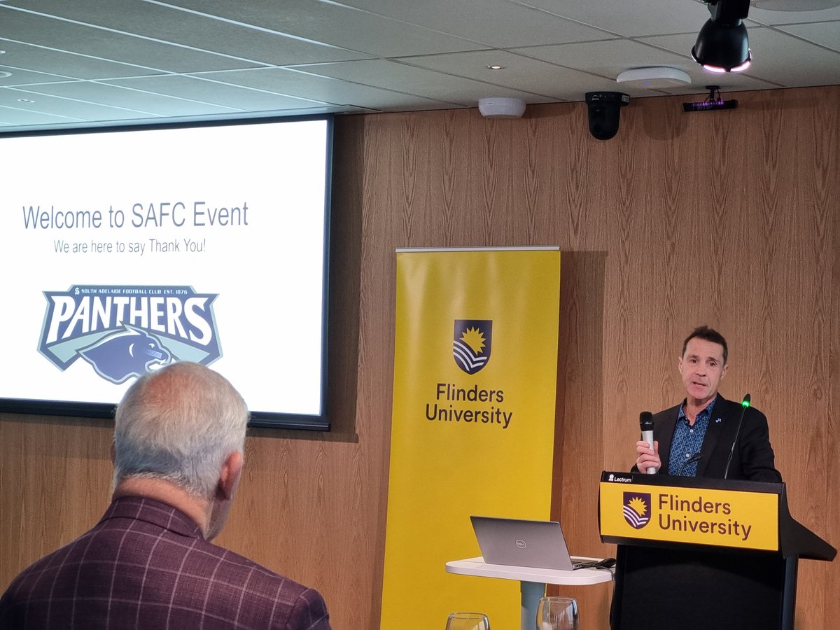SHAPE Research (@shaperesearch) on Twitter photo Our director <a href="/MurrayDrummond4/">Murray Drummond</a> delivered a cracking address about the wonderful relationship between <a href="/Flinders/">Flinders University</a> and <a href="/southadelaidefc/">South Adelaide Football Club</a> as we celebrate 14 years in partnership together. Our director <a href="/MurrayDrummond4/">Murray Drummond</a> delivered a cracking address about the wonderful relationship between <a href="/Flinders/">Flinders University</a> and <a href="/southadelaidefc/">South Adelaide Football Club</a> as we celebrate 14 years in partnership together.