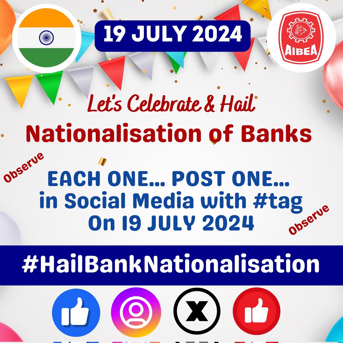 AjayMakwana1990's tweet photo. AIBEA
#FOBOISU
@ChVenkatachalam @LallanJh @RahulGandhi @DFS_India @FinMinIndia 

We demand strengthening all public sector banks... https://t.co/kOQUc43Ybi