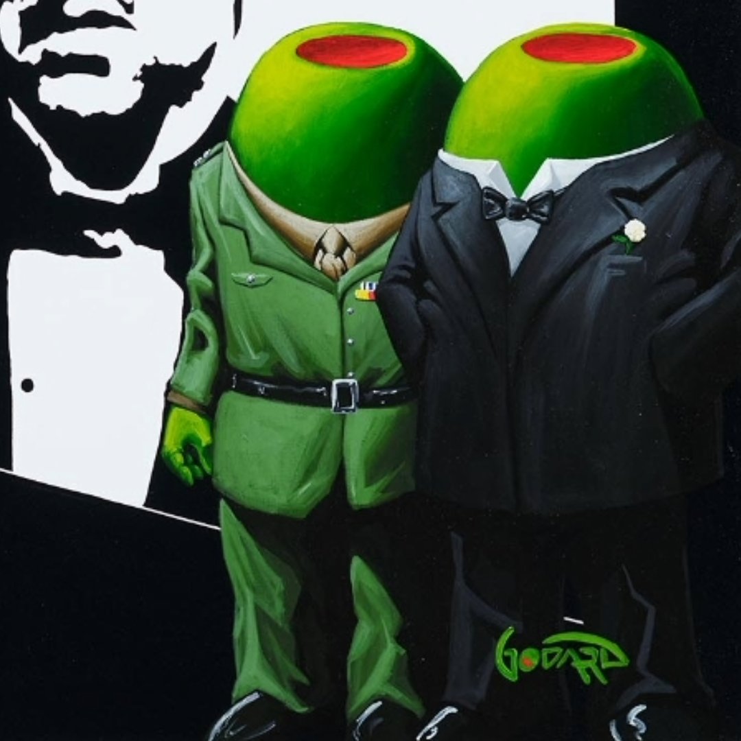 ParkWestGallery's tweet photo. Godard on the LIVE Online Auction▶️
Making you and offer you can't refuse, Michael Godard captivates viewers with his animated olives, whimsical grapes, and dancing strawberries.
Register here 🔗 https://t.co/uOe4boPJrn
🎨@OfficialGodard
#ParkWestGallery #Godard #theoliveguy https://t.co/R1flOq1Tw4