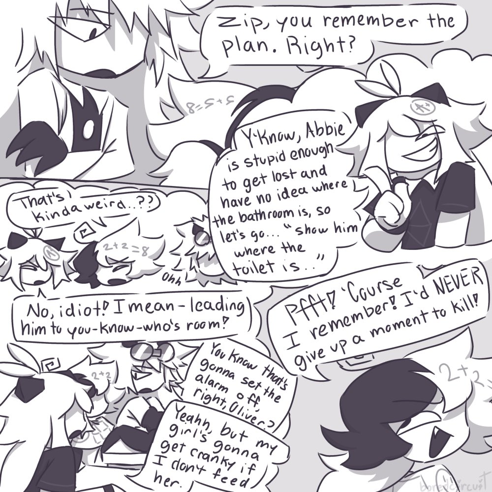 bored_circuit's tweet image. ‼️[[  ZIPWARD  COMIC  ]]‼️

The first four pages of a comic based off of a FPE roleplay in our group!

#fundamentalpapereducation #zipward #zipfpe #edwardfpe #oliverfpe #abbiefpe #fpe