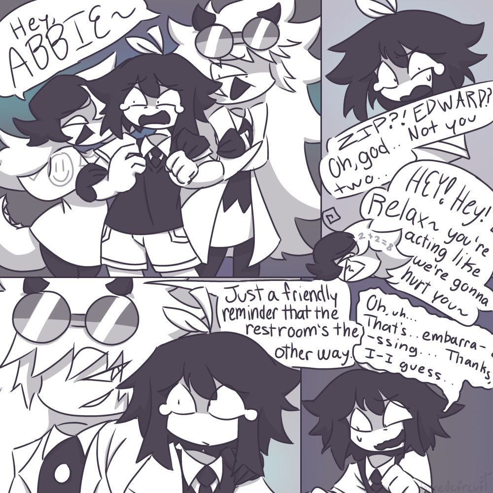 bored_circuit's tweet image. ‼️[[  ZIPWARD  COMIC  ]]‼️

The first four pages of a comic based off of a FPE roleplay in our group!

#fundamentalpapereducation #zipward #zipfpe #edwardfpe #oliverfpe #abbiefpe #fpe