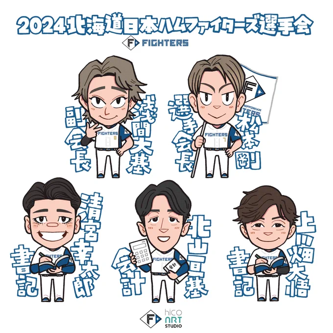 【お仕事】
2024北海道日本ハムファイターズ選手会グッズ。

イラスト&amp;デザインを担当いたしました。

#loveFighters 