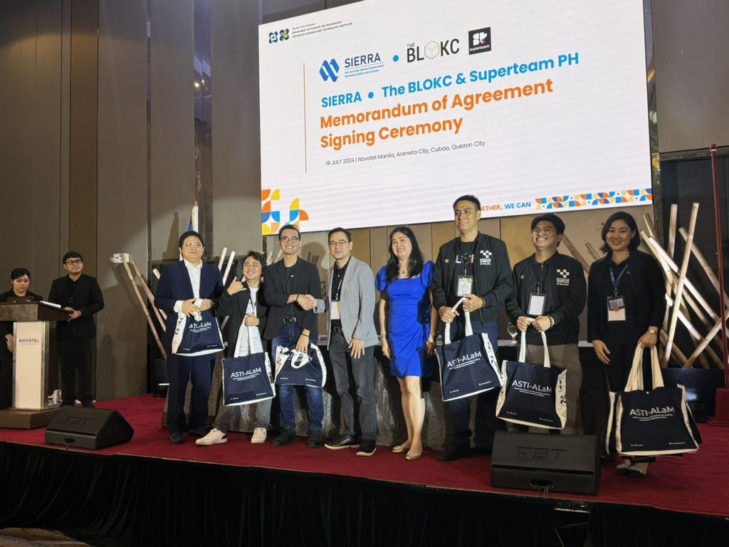 Memorandum of Agreement Signing Ceremony with <a href="/DOSTASTI/">DOST Advanced Science and Technology Institute</a>, <a href="/theblokcgroup/">The BLOKC</a>, and Superteam Philippines!