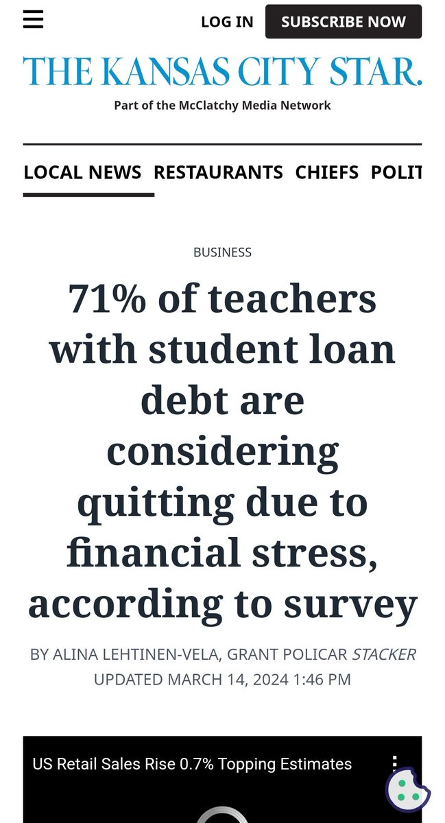 benbiotic's tweet photo. The majority of people with student debt are not "Ivy League". This is misleading and directly hurts millions of educators/the entire public service sector. Student debt shouldn't exist, it hurts average Americans. We have emergency doctor/educator shortages b/c of student debt. https://t.co/4NQwuUDT1z