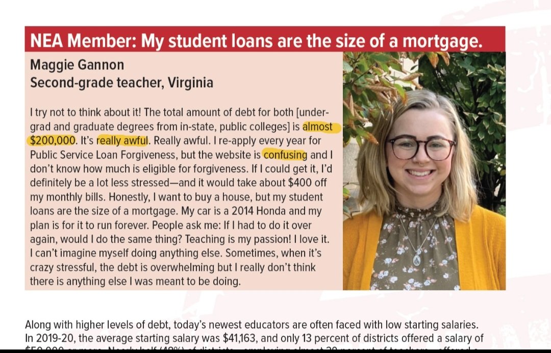 benbiotic's tweet photo. The majority of people with student debt are not "Ivy League". This is misleading and directly hurts millions of educators/the entire public service sector. Student debt shouldn't exist, it hurts average Americans. We have emergency doctor/educator shortages b/c of student debt. https://t.co/4NQwuUDT1z