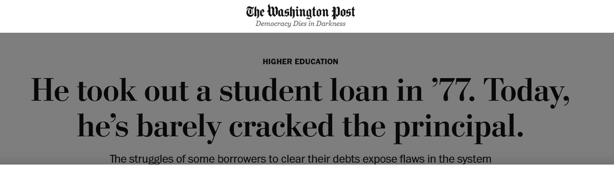 benbiotic's tweet photo. The majority of people with student debt are not "Ivy League". This is misleading and directly hurts millions of educators/the entire public service sector. Student debt shouldn't exist, it hurts average Americans. We have emergency doctor/educator shortages b/c of student debt. https://t.co/4NQwuUDT1z