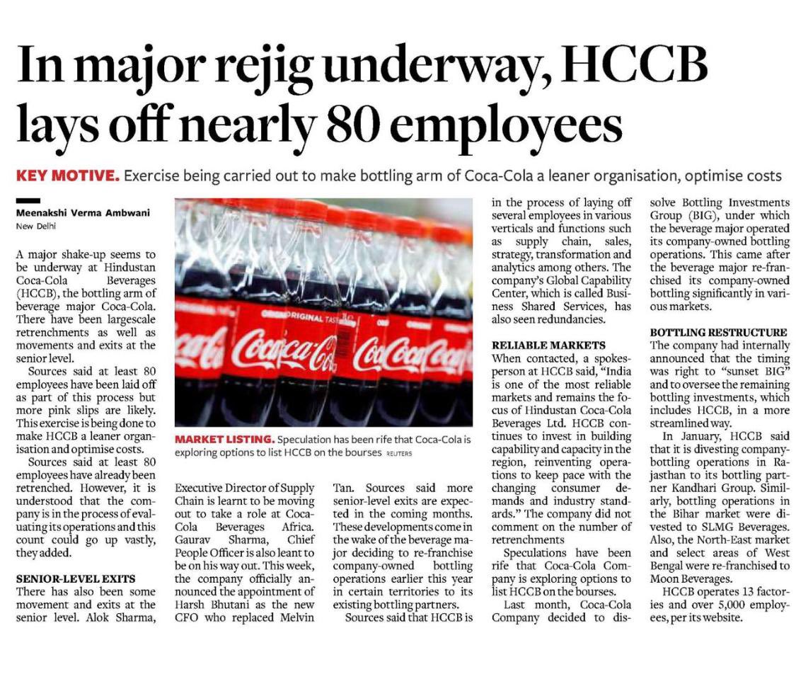 A major shake-up at HCCB <a href="/businessline/">businessline</a>